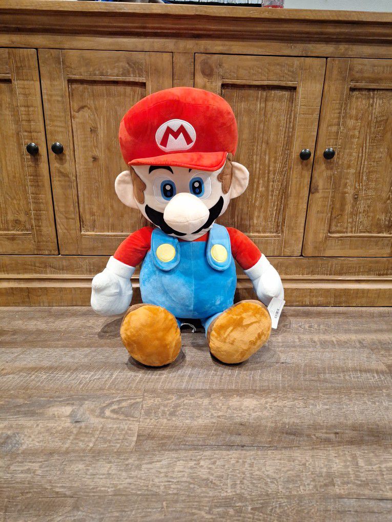 Mario Stuffed Animal  Super Mario Bros  Very Large 