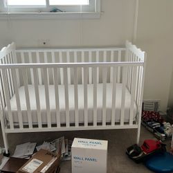 Baby Crib With Never Used Mattress 