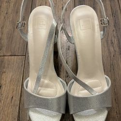 Silver Heels Size 8