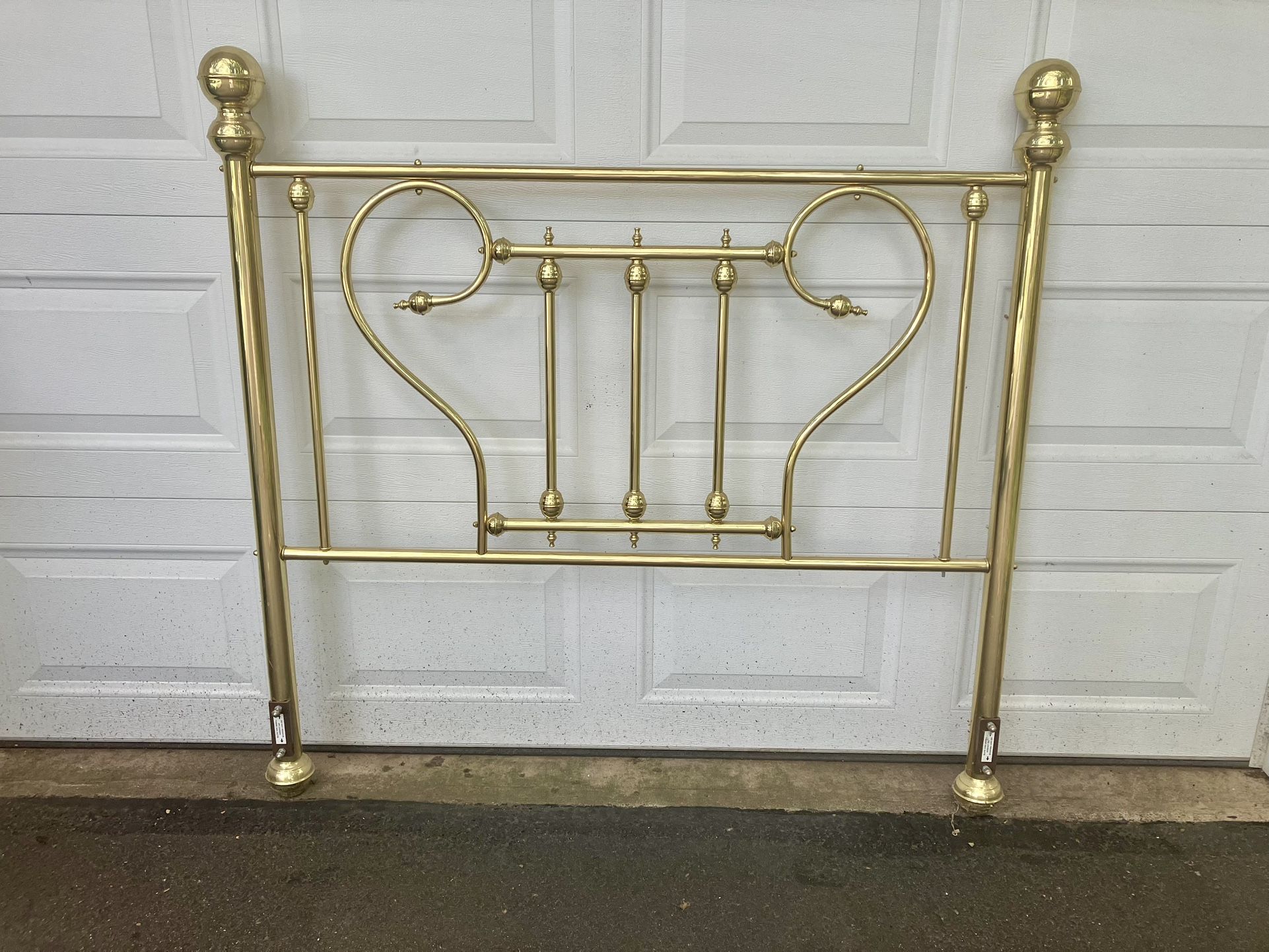 Brass Look Headboard and Frame 