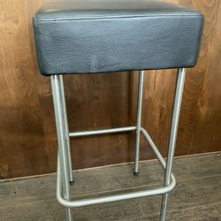 Pair Of Leather top Bar Stools 