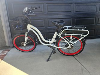 Electric Bike  -White/Black/Red Model