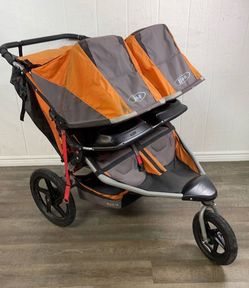 Double bob stroller orange