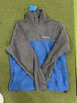 NWT Men’s Columbia Steens Mountain Full Zip Fleece Jacket XL  Blue/Grey