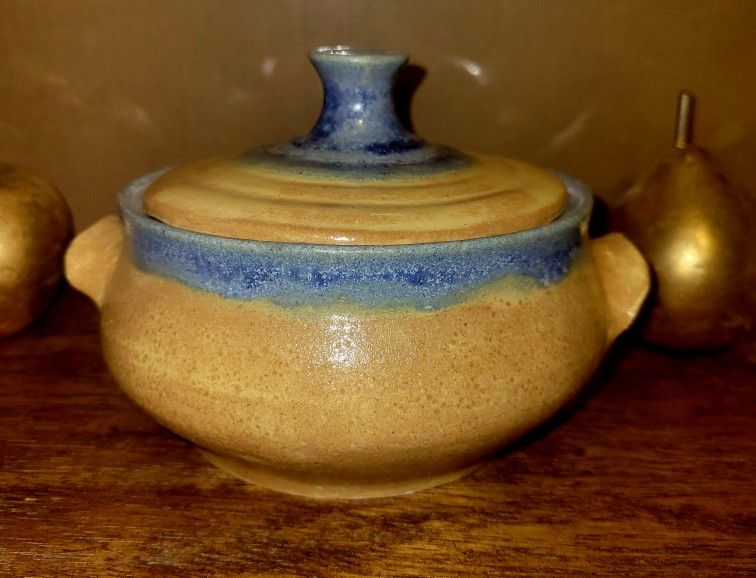 Homemade Pottery Dish With Lid