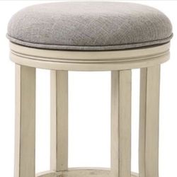 [SEALED]New Ridge Home Goods Victoria 26in Wood Bar Height Swivel Stool in Ivory Wood