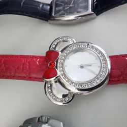 Disney ⌚ red leather watch ⌚ cash 60$