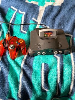 Nintendo 64 N64 Console + Banjo-Kazooie + Red Controller