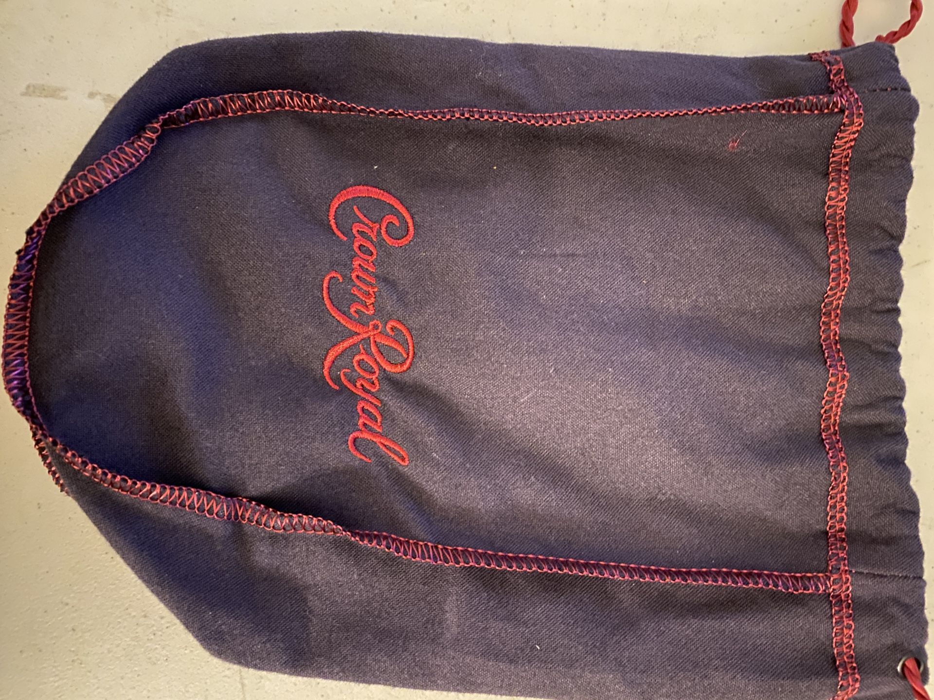 2 Crown Royal Drawstring Bags