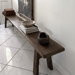 Modern Rustic Home Long Entryway Bench 