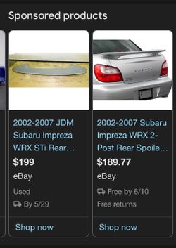 subaru wrx spoiler