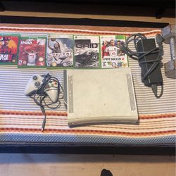 Xbox 360 With Controller And Games