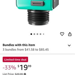 RESTMO Water Flow Meter with Brass Inlet Metal Thread, Measure Gallon/Liter Consumption and Flow
