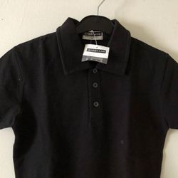 Black Polo Style Girl Shirt
