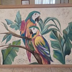 Tropical Birds Painting-