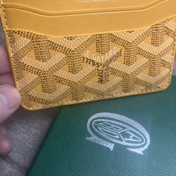  Brand New Yellow GoyardCard Holder 
