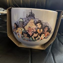 Disney Princess Ceramic Bowl And Chopsticks Brand New 