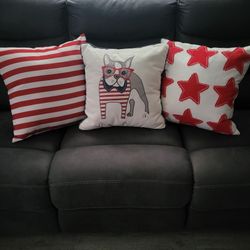 Patriotic Bar Stool and Pillows