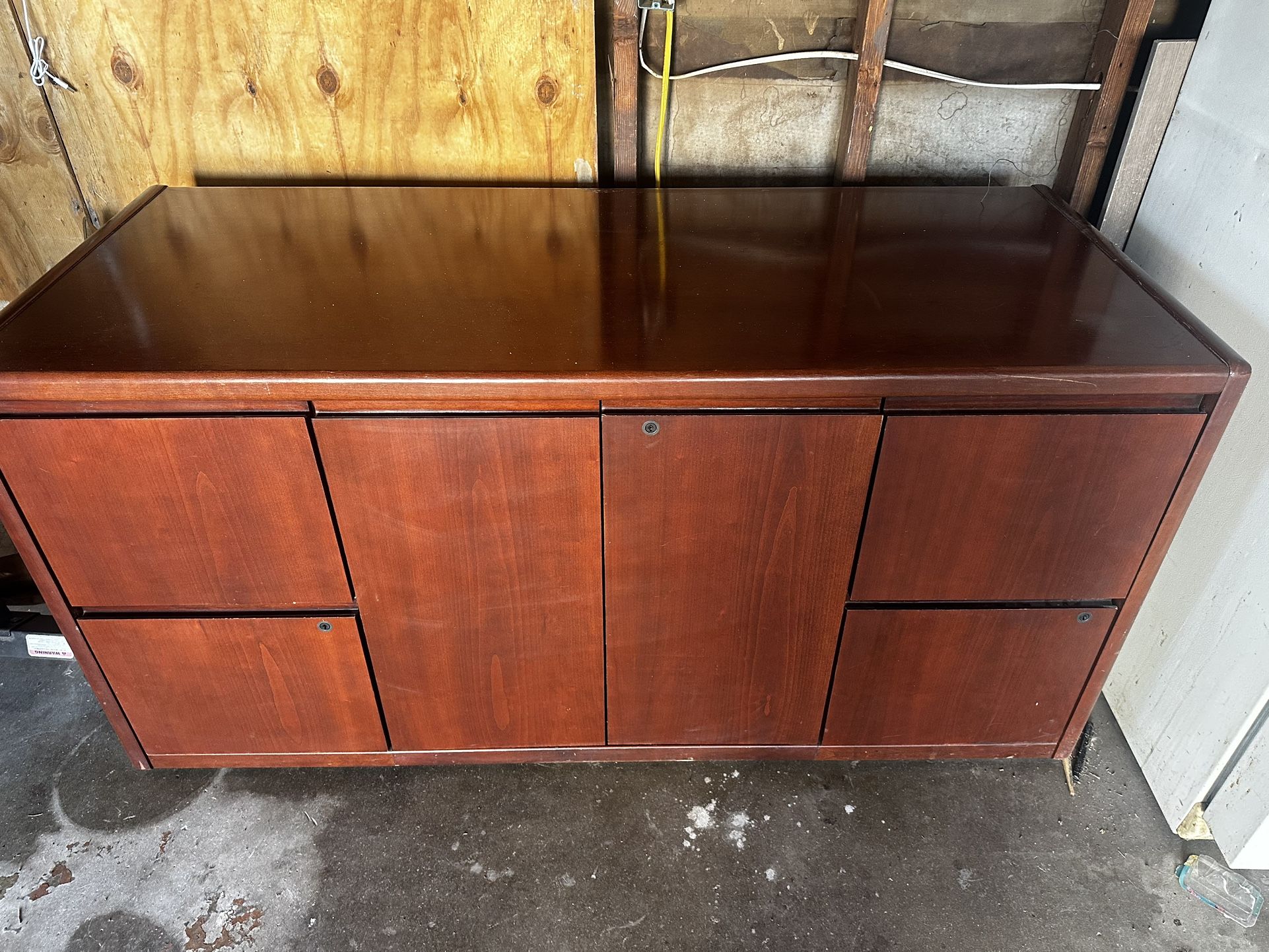 Solid Wood Credenza / Filing Cabinet
