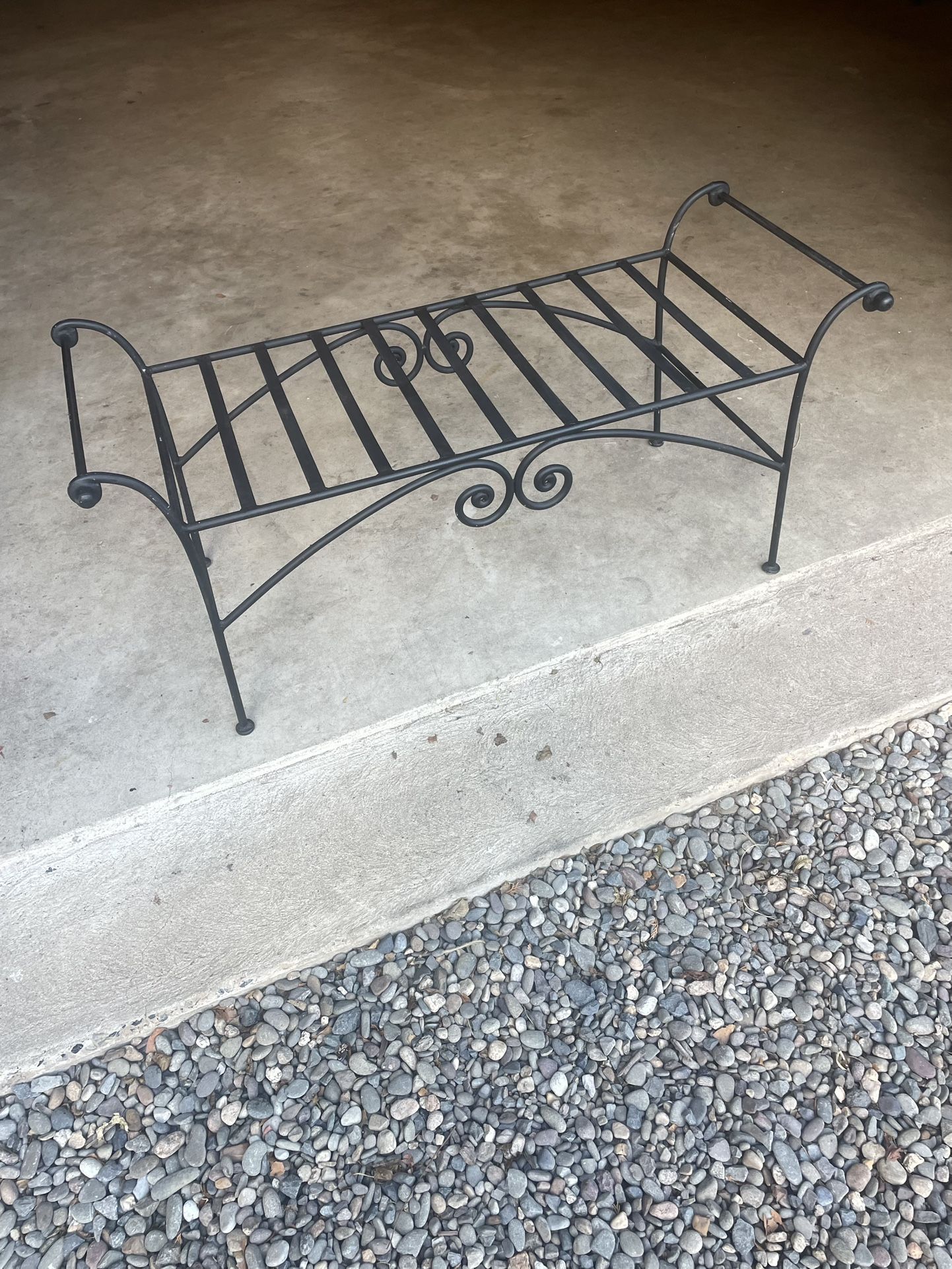 Wrought Iron Bench 