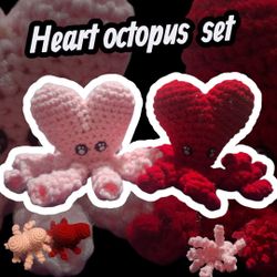 Heart octopus set