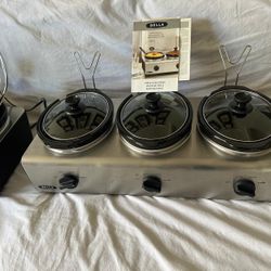 BELLA triple Buffet Server Slow Cooker 