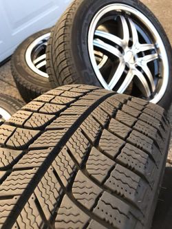 5 55 R16 Michelin X Ice Studless Snow Tires With Voxx Wheels 5x1 For Sale In Federal Way Wa Offerup