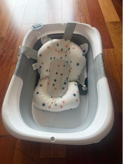 Foldable Baby Bathtub with Newborn Cushion