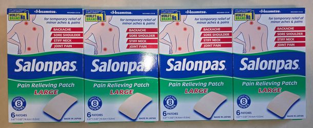 NEW Salonpas LARGE Pain Relieving Patch - Info in the Description