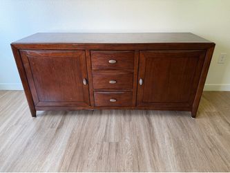 Heavy wood tv console cabinet
