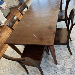 Crate And Barrel Dining Table With Six Chairs