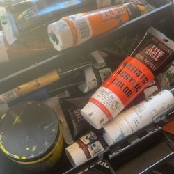 Box With Acrylic Paints