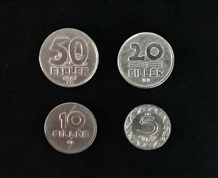 Lot of old pre-euro Hungarian filler coins