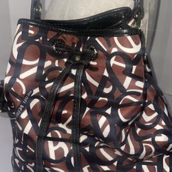Henri Bendel Drawstring Bag Very Nice W/scarf 