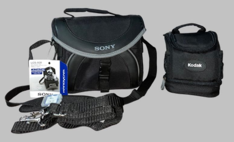 Sony Black Camera Bag & Kodak Soft Dual Compartment Camera Bag