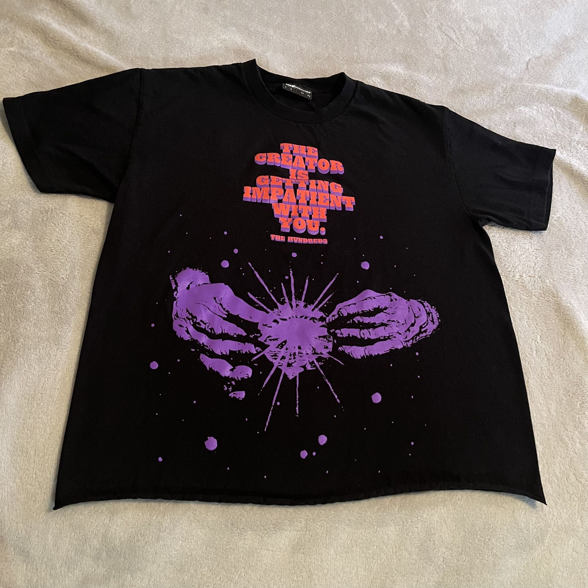 The Hundreds Shirt Men Large Black Graphic Streetwear Crew Neck Workout Gym Tee