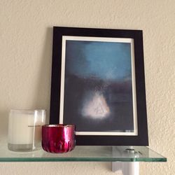 Framed campfire art illustration
