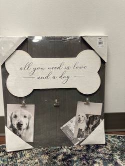 Dog Themed Photo Clip Collage Wall Sign