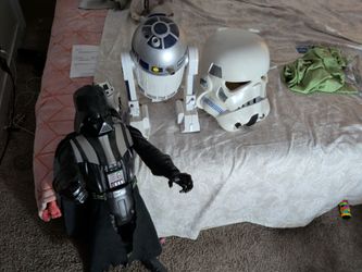 Star Wars Darth Vader Figure, R2-D2 Figure & Stormtrooper Helmet