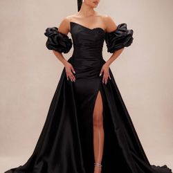 Lovers Lane Taffeta Gown - Black 