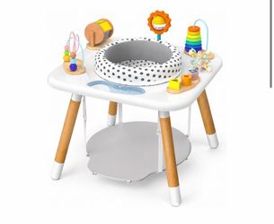 Baby Activity Center, Montessori Play Table with 7 Interactive Toys