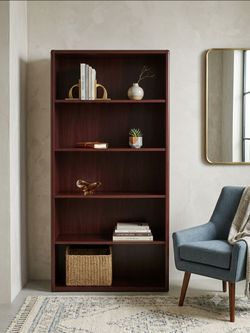 Mahogany/Cherry Solid Wood Bookcase