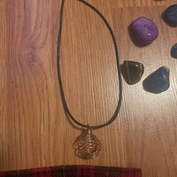 Crystals, And Crystal Holder Necklace 