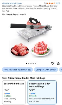 Koconic Stainless Steel Manual nFrozen Meat Slicer