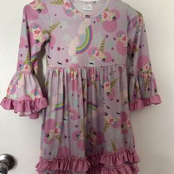 Girls Size 7 Unicorn Dress 