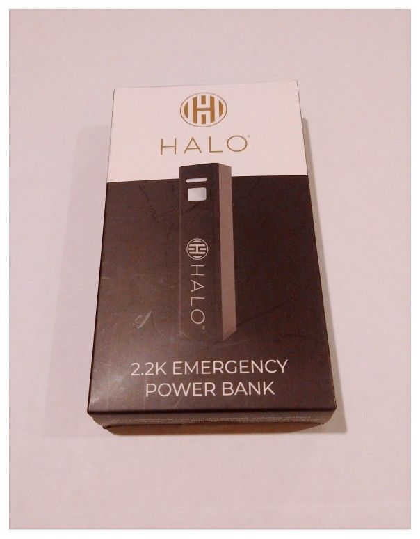 Halo 'Emergency Power Bank' USB-C Input / USB-A Output - Black *NIB*
