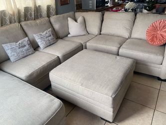 Large Sectional Sofa with Ottoman