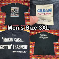 TNA Wrestling Beer Money Inc Bobby Roode James Storm Black T-Shirt Men’s 3XL