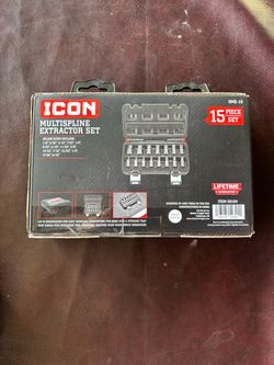 NEW ICON Multispline Screw Extractor Set 15-Piece Professional 59194 XMS-15