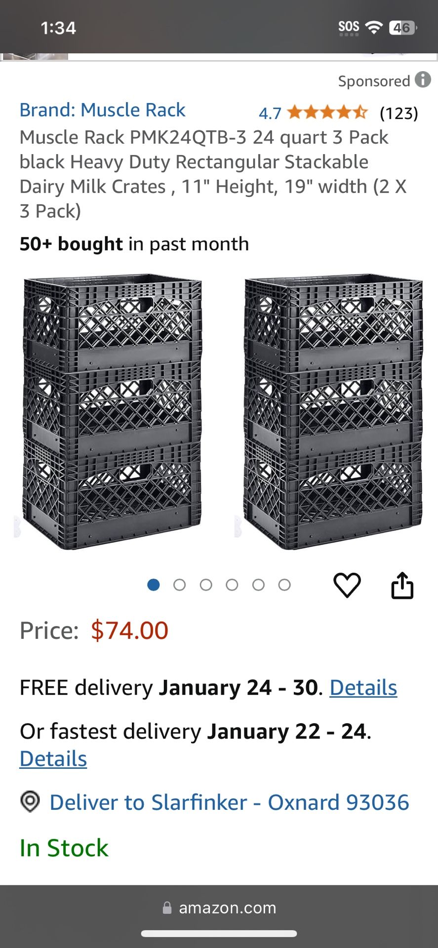 Milk crates ! 11 X 19 X 13